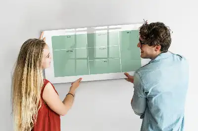 Skrivbordsorganisatör med magnetisk tavla och penna