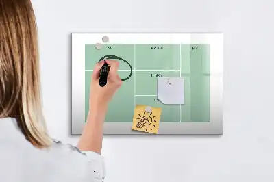 Skrivbordsorganisatör med magnetisk tavla och penna