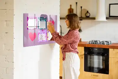 Magnetisk skrivtavla med penna för anteckningar