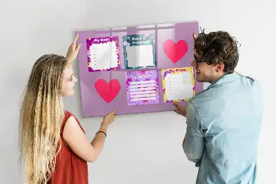 Magnetisk skrivtavla med penna för anteckningar