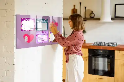 Magnetisk skrivtavla med penna för anteckningar