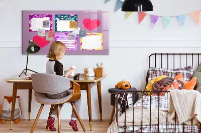 Magnetisk skrivtavla med penna för anteckningar