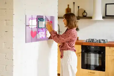 Magnetisk skrivtavla med penna för anteckningar