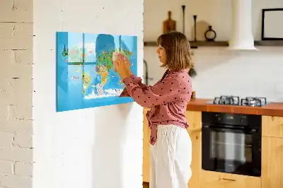 Magnetisk rittavla med tecknat motiv