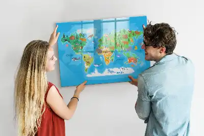 Magnetisk rittavla med tecknat motiv