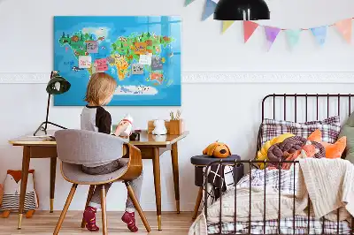 Magnetisk rittavla med tecknat motiv
