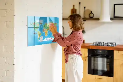 Magnetisk rittavla med tecknat motiv