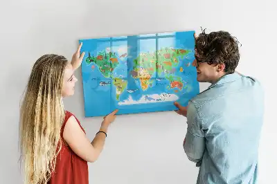 Magnetisk rittavla med tecknat motiv
