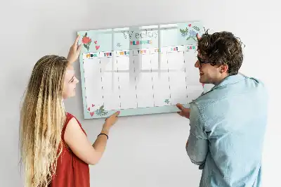 Veckoplanerare magnetisk tavla med penna