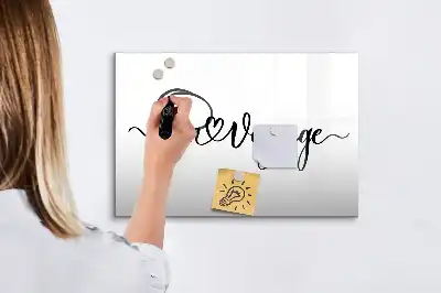 Magnetisk tavla med penna med texten Trevlig resa