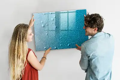 Magnetisk tavla med penna vattendroppar