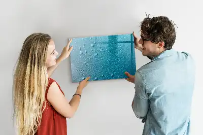 Magnetisk tavla med penna vattendroppar
