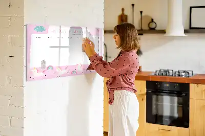 Veckoplanerare för barn magnetisk tavla med penna