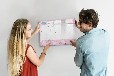 Veckoplanerare för barn magnetisk tavla med penna