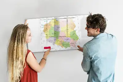 Karta över Polen magnetisk tavla med penna