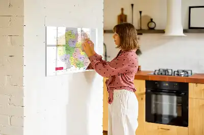 Karta över Polen magnetisk tavla med penna