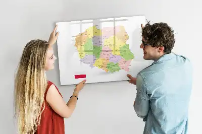 Magnetisk rittavla karta över Polen