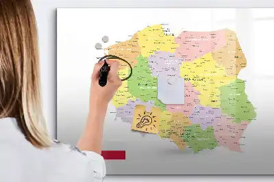 Magnetisk rittavla karta över Polen