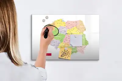 Magnetisk rittavla karta över Polen