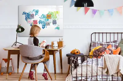 Magnetisk tavla med penna karta över söta ord