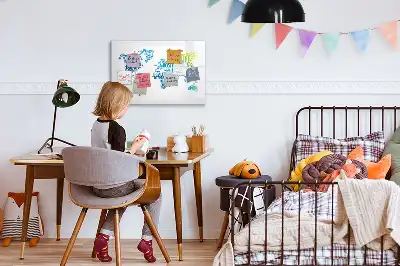 Magnetisk tavla med penna karta över söta ord