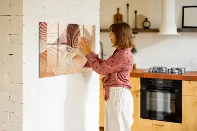 Magnetisk tavla med penna abstrakt vågmönster