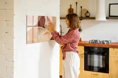 Magnetisk tavla med penna abstrakt vågmönster