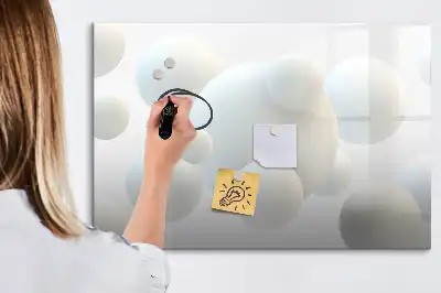 Magnetisk tavla med penna och motiv av sfärabstraktion