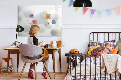 Magnetisk tavla med penna och motiv av sfärabstraktion