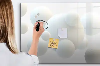Magnetisk tavla med penna och motiv av sfärabstraktion