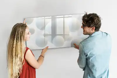 Magnetisk tavla med penna och motiv av sfärabstraktion