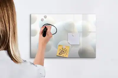 Magnetisk tavla med penna och motiv av sfärabstraktion