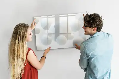 Magnetisk tavla med penna och motiv av sfärabstraktion