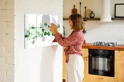 Magnetisk tavla med penna växtgrenar