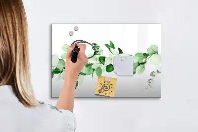 Magnetisk tavla med penna växtgrenar