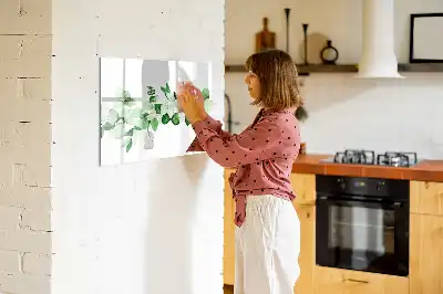 Magnetisk tavla med penna växtgrenar