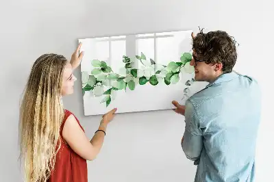 Magnetisk tavla med penna växtgrenar