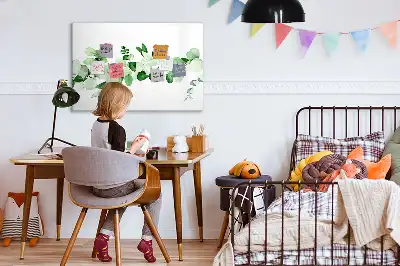 Magnetisk tavla med penna växtgrenar
