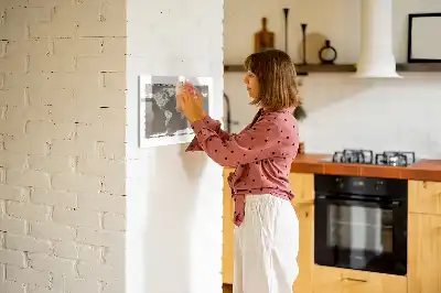 Magnetisk rittavla brun världskarta