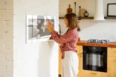 Magnetisk rittavla brun världskarta