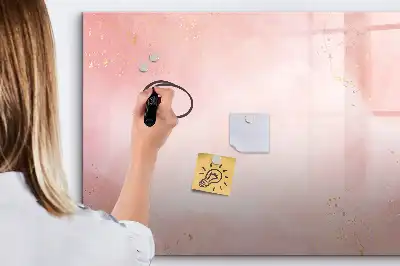 Magnetisk tavla med penna rosa marmor