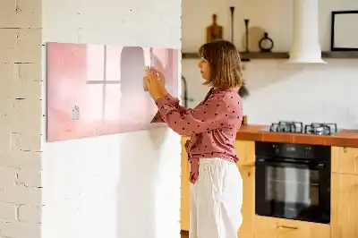 Magnetisk tavla med penna rosa marmor