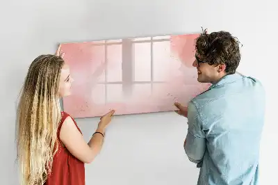 Magnetisk tavla med penna rosa marmor