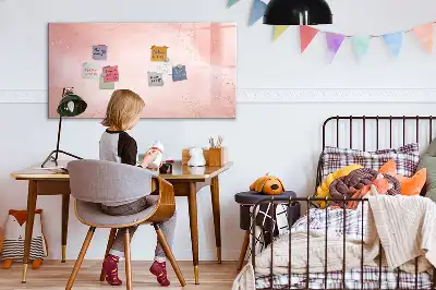 Magnetisk tavla med penna rosa marmor