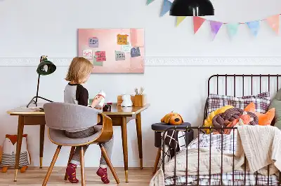 Magnetisk tavla med penna rosa marmor