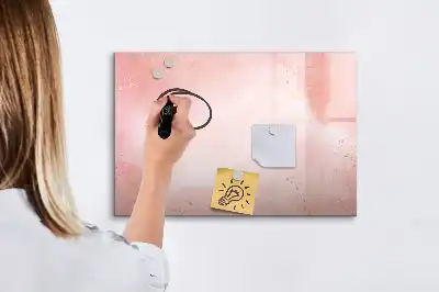 Magnetisk tavla med penna rosa marmor