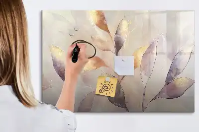 Magnetisk rittavla med akvarellväxtmotiv