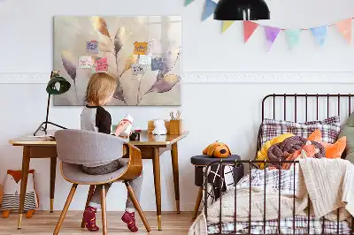 Magnetisk rittavla med akvarellväxtmotiv