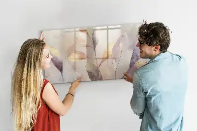 Magnetisk rittavla med akvarellväxtmotiv