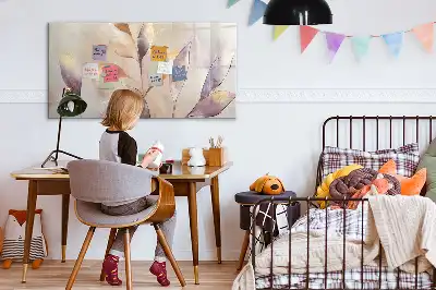 Magnetisk rittavla med akvarellväxtmotiv
